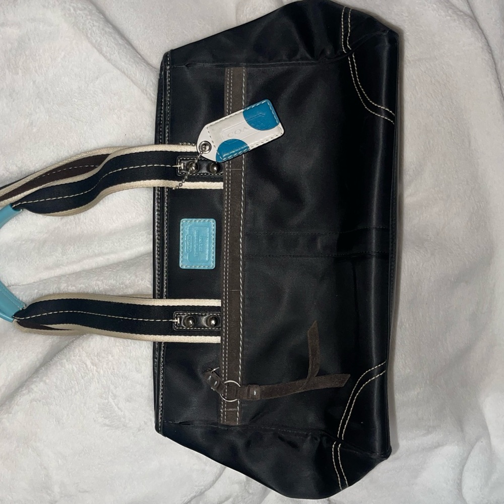 Coach satin tote